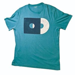 Banana Republic Blue Men’s Record Graphic T-Shirt